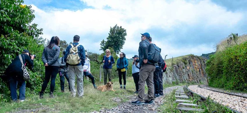 Jovenes en una caminata