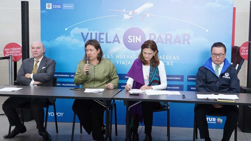 Mincomercio presenta 10 nuevas rutas aéreas a través de la campaña Vuela sin Parar 